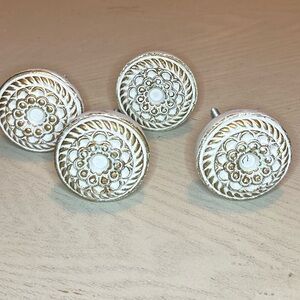 Elegant Gold and White Floral knobs